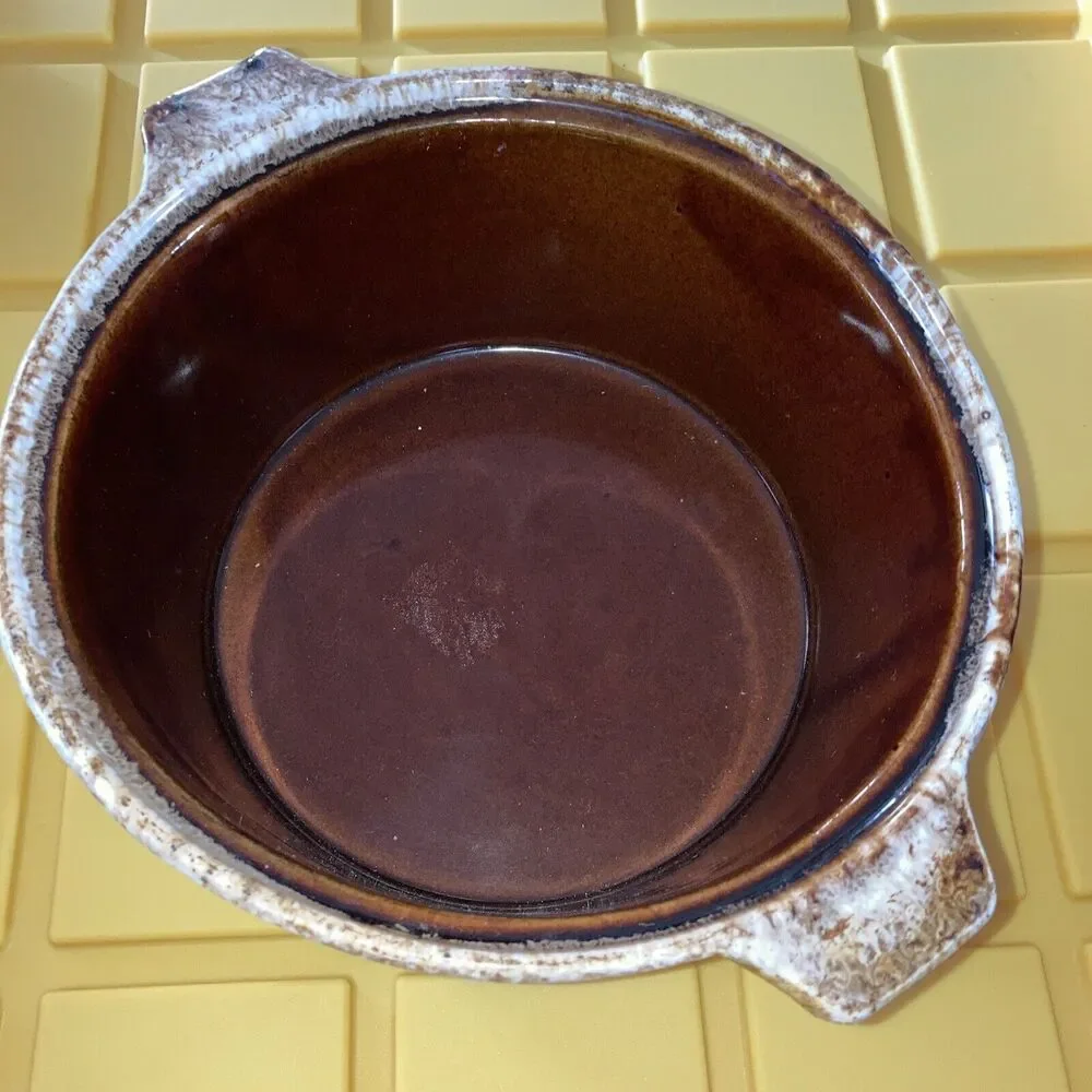 Vintage Mccoy Pottery Brown Drip Glaze Serving Dish Baker Large USA